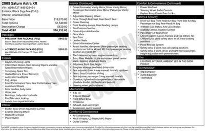 2008 Saturn Astra XR