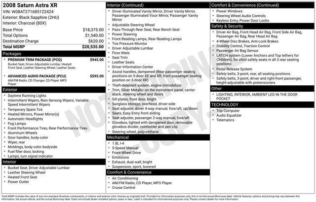 2008 Saturn Astra XR