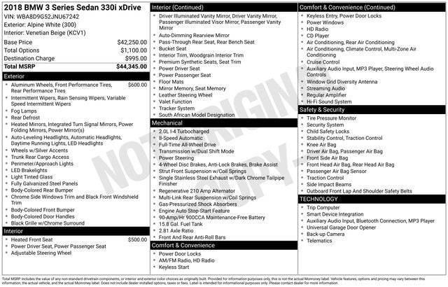 2018 BMW 3 Series 330i xDrive