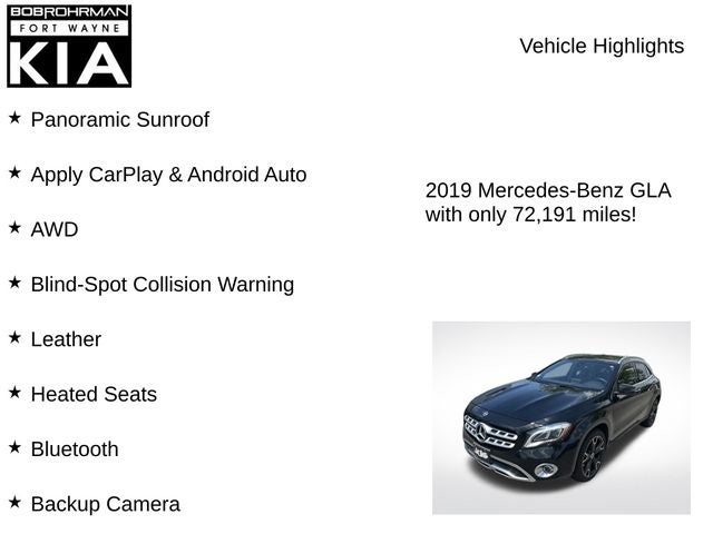 2019 Mercedes-Benz GLA GLA 250 4MATIC®