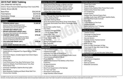 2019 FIAT 500X Trekking