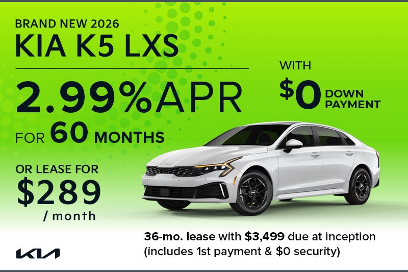 Brand New 2026 Kia K5 LXS