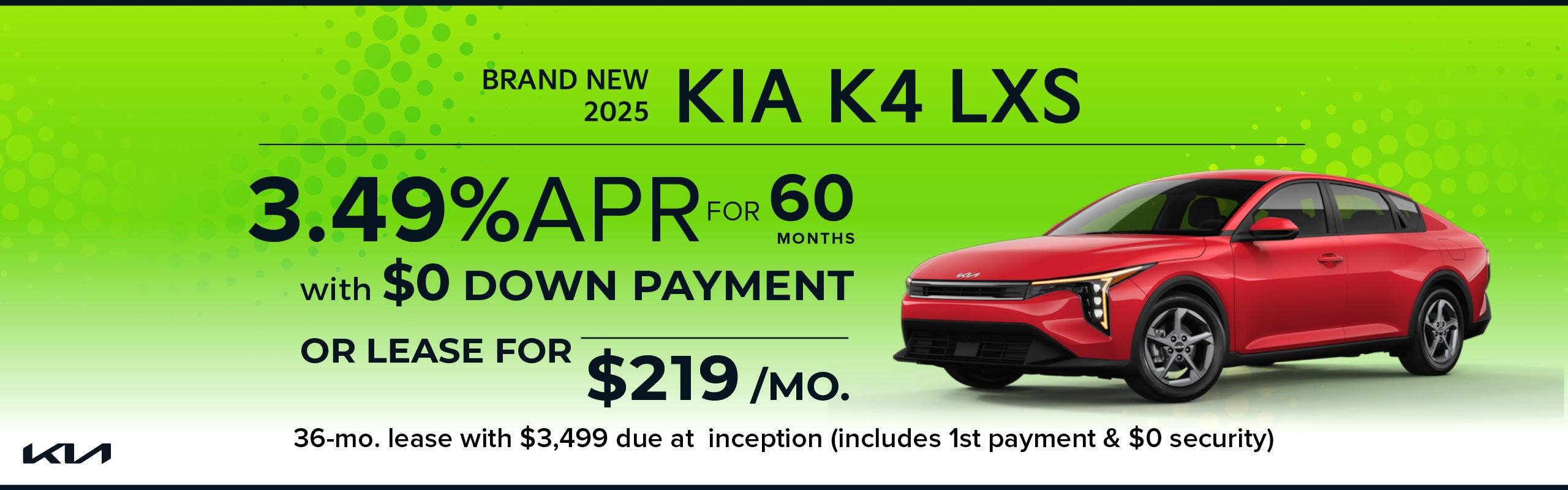 Brand New 2026 Kia K4 LXS