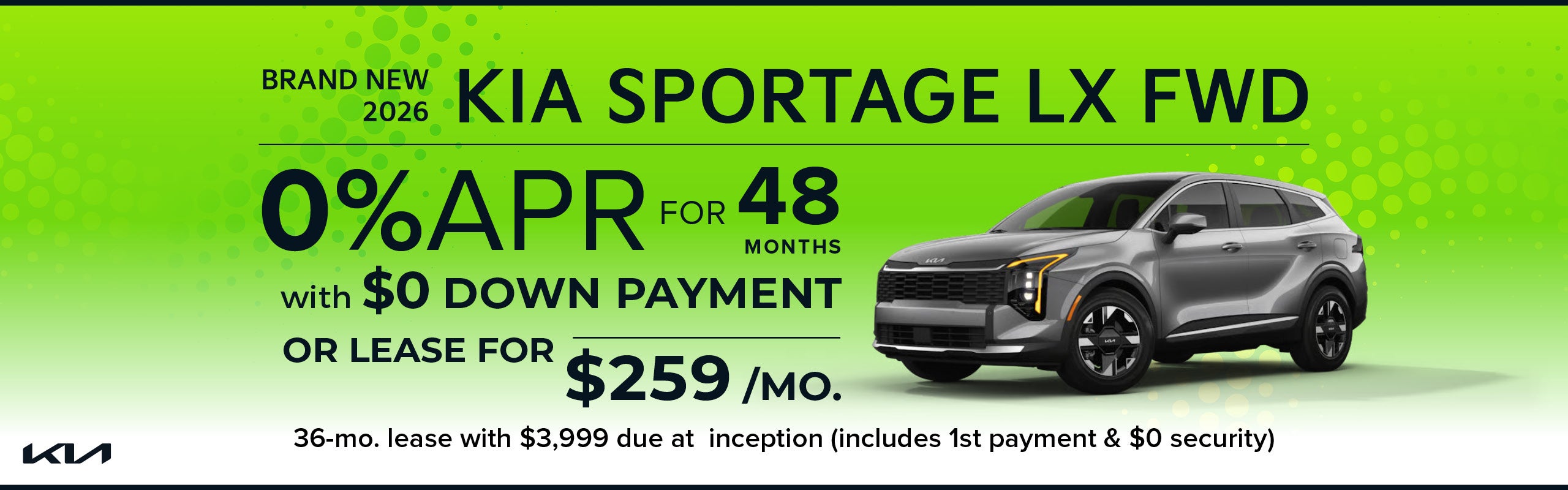 Brand New 2026 Kia SPORTAGE LX fwd