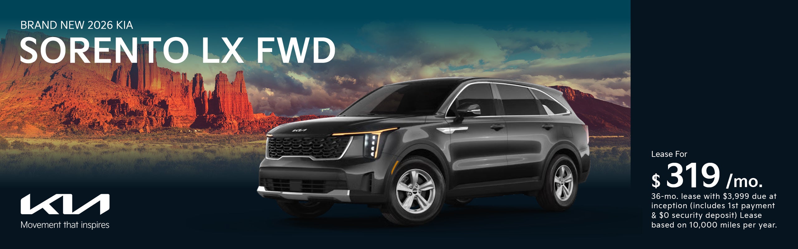 Brand New 2026 Kia Sorento LX FWD