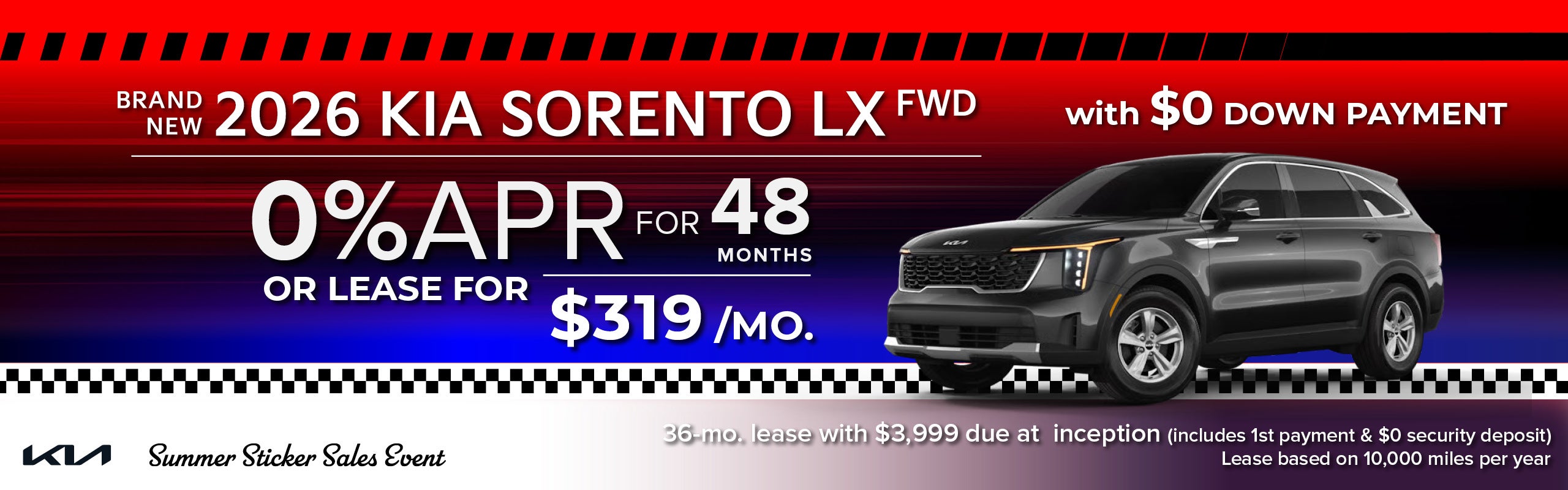 Brand New 2026 Kia SORENTO LX FWD