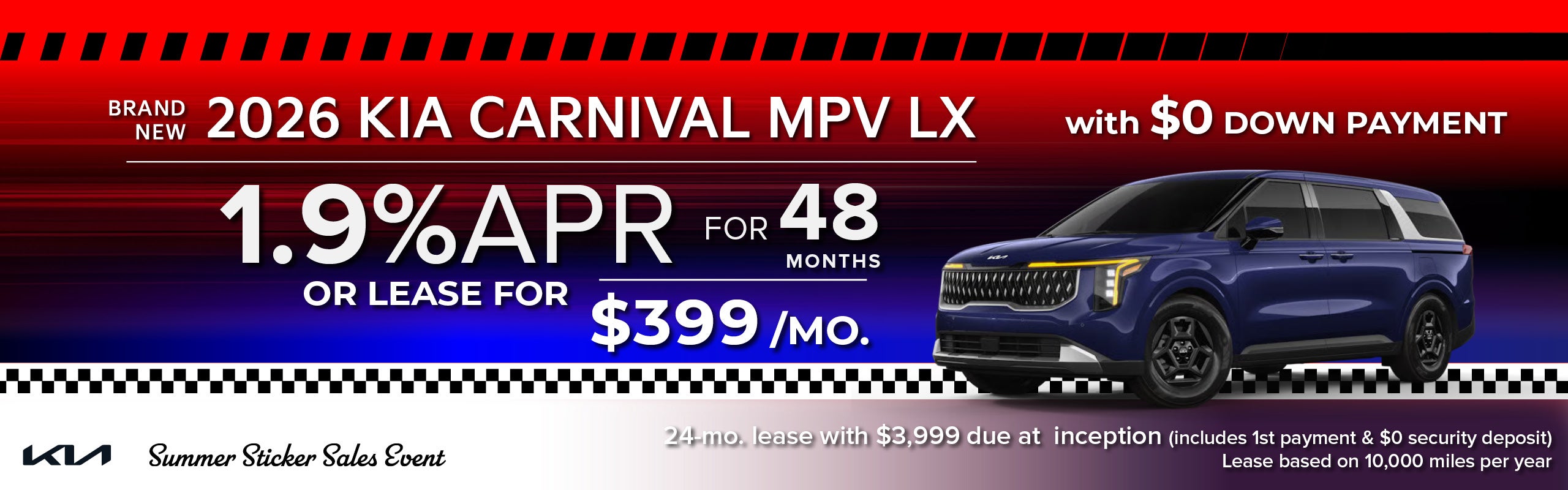 Brand New 2026 Kia CARNIVAL MPV LX